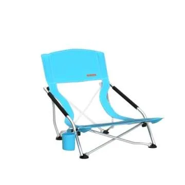 I&J BASICS Ultra Light Low Beach Chairs | 2 Pack