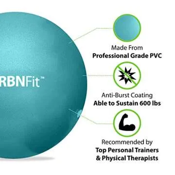 URBNFit 9 Inch Pilates Ball for Core Fitness and Therapy