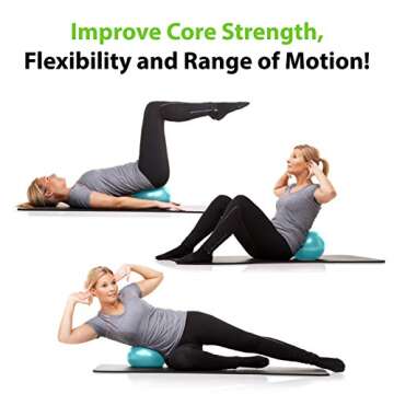 URBNFit 9 Inch Pilates Ball for Core Fitness and Therapy