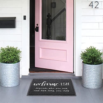 JJUUYOU Funny Welcome Mat for Indoor Outdoor Entrances