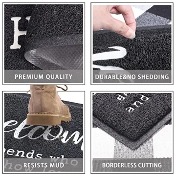 JJUUYOU Funny Welcome Mat for Indoor Outdoor Entrances