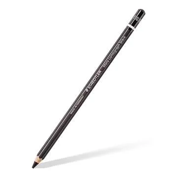 Staedtler Mars Lumograph Black, Carbon Blend Provides Jet Black Lines, Professional Art Pencils, Tin of 6 Assorted Black Sketch Pencils, 100B G6
