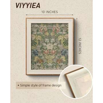 VIYYIEA Framed Canvas Wall Art, Vintage Wall Art for Living Room, Boho Oil Painting Picture Summer H...