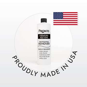 Pronto 100% Acetone Gel Nail Polish Remover for Nails | Acetone Nail Polish Remover & Gel Remover Fo...