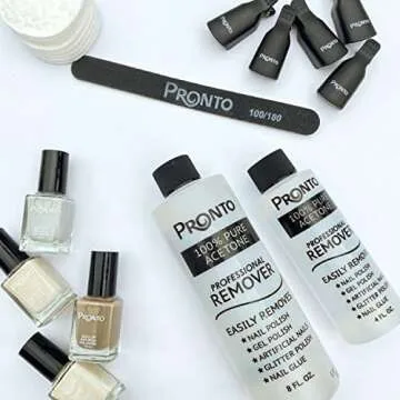 Pronto 100% Acetone Nail Polish Remover for Quick Gel Removal
