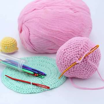 Yarn Needle with Big Eye Bent in Box for Tapestry,Sewing Wool,Weaving,Darning