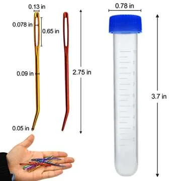 Yarn Needle with Big Eye Bent in Box for Tapestry,Sewing Wool,Weaving,Darning