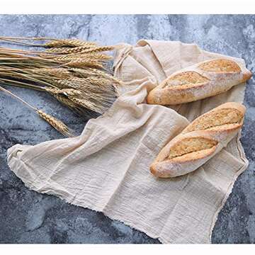 Meking Cotton Linen Napkin 17x26 inches (45x65cm) Photography Props, Off-White Table Napkin Styling Mats for Flat Lay Food Photography for Rustic, Ins Style Dinners Parties Wedding