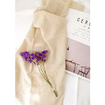 Meking Cotton Linen Napkin 17x26 inches (45x65cm) Photography Props, Off-White Table Napkin Styling Mats for Flat Lay Food Photography for Rustic, Ins Style Dinners Parties Wedding