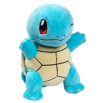 Pokemon 8" Squirtle Plush - Officially Licensed - Generation 1 Starter Figure - Quality Soft Stuffed Animal Toy - Valentine's Day & Easter Basket Stuffer Gift for Kids, Boys, Girls - 2+