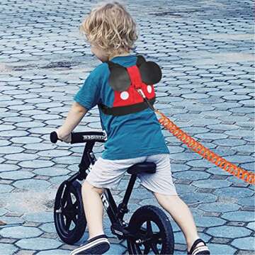 Accmor Toddler Leash Harness, Child Harness Baby Leash + Anti-Lost Wrist Link, Cute Kids Harness with Walking Assistant Strap Belt Tether for 1-5 Years Boys and Girls to Zoo or Mall