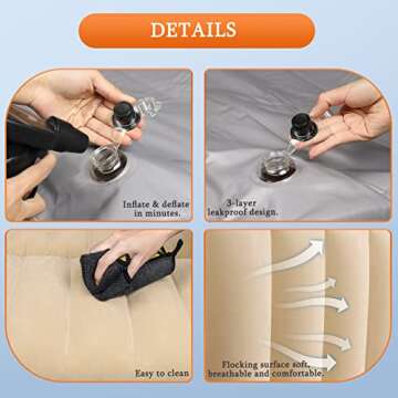 Air Mattress Bed for Tesla Model Y Model 3 Model S Model X 5 Seater,Inflatable Camping 2023 2022 2021 2020 Accessories