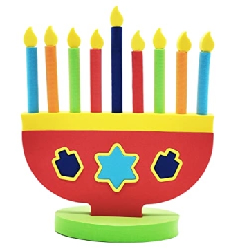 Hanukkah Foam Toy Menorah - Safe, Fun, and Educational for Kids