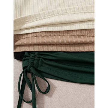 MakeMeChic Women's Ribbed Knit Crop Tops Pack Stylish Comfort