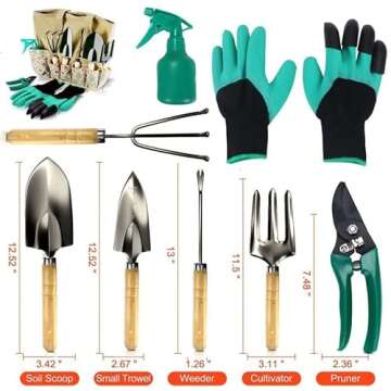 Durable Garden Tool Set with Tote Bag for Enthusiasts