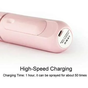 Nano Facial Mister, UrChoice Cool Mist 30ml Facial Handy Mist Sprayer - Support Adding Toner and Pure Milk, Moisturizing & Hydrating for Skin Care, Makeup, Eyelash Extensions(Pink)