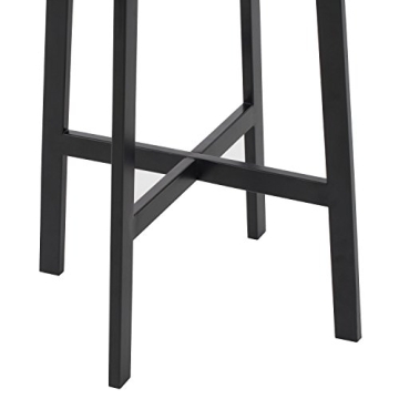 Art Deco Stone Beam Floor Lamp White Linen Shade Modern Lighting