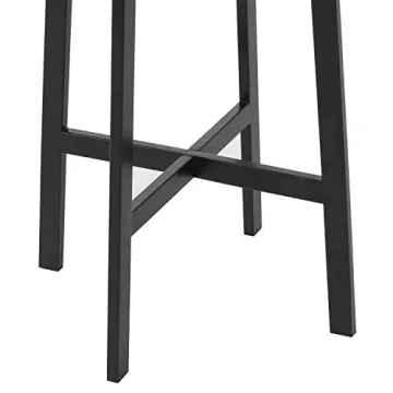 Art Deco Stone Beam Floor Lamp White Linen Shade Modern Lighting