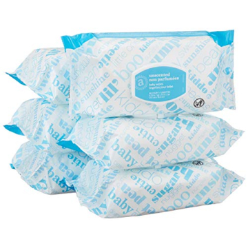 Amazon Elements Baby Wipes, Unscented & Effective for All Ages