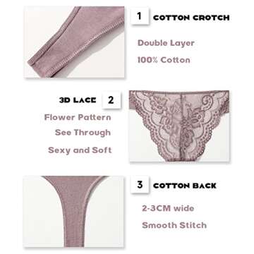 CuteByte Cotton Thongs for Women - Stylish Comfort