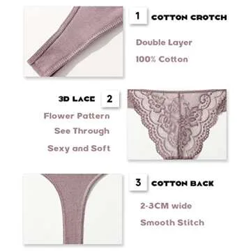CuteByte Cotton Thongs for Women - Stylish Comfort