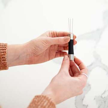 The WDT Tool | Silver | 0.4 mm Pins | 6 Pins & Storage Vault | Stainless Steel & Silicone | Distribute Coffee Grounds | Prevent Channeling & Spurting | Better Tasting Coffee