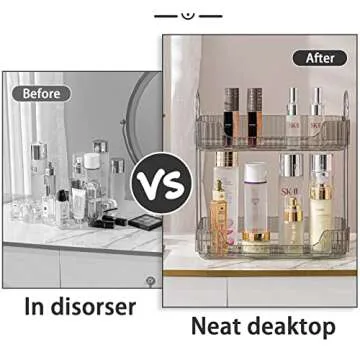 Shuang Qing Bathroom Counter Organizer for Skincare and Makeup