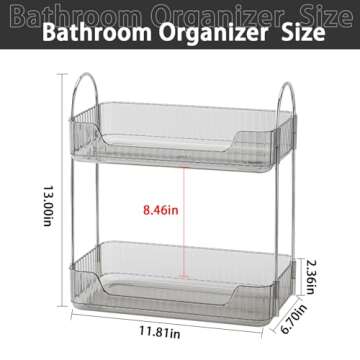Shuang Qing Bathroom Counter Organizer for Skincare and Makeup