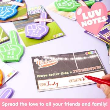 JOYIN 28 Pcs Valentines Day Foam Fingers with Cards for Kids, Valentine’s Greeting Cards, Classroom Exchange Gift for Kids, Holiday Reward Prizes and Party Favor