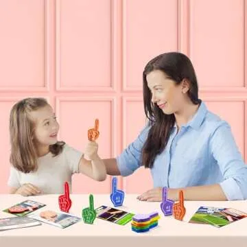 JOYIN 28 Pcs Valentines Day Foam Fingers with Cards for Kids, Valentine’s Greeting Cards, Classroom Exchange Gift for Kids, Holiday Reward Prizes and Party Favor