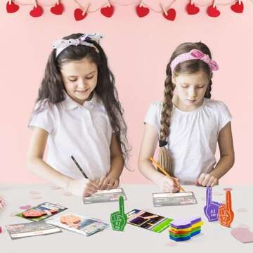 JOYIN 28 Pcs Valentines Day Foam Fingers with Cards for Kids, Valentine’s Greeting Cards, Classroom Exchange Gift for Kids, Holiday Reward Prizes and Party Favor