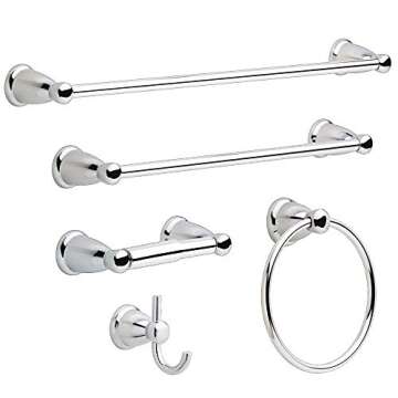 Franklin Brass Kinla Chrome Double Towel Hook for Bathrooms