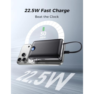 50000mAh Portable Charger with Built-in Cables & Fast Charging