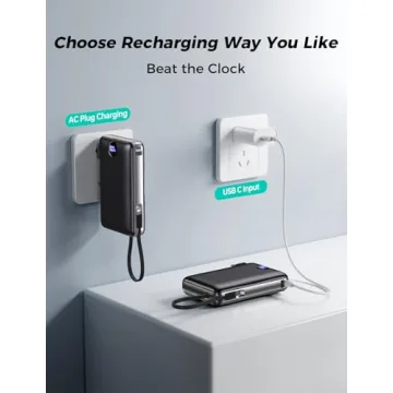 50000mAh Portable Charger with Built-in Cables & Fast Charging