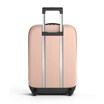 ROLLINK Flex Vega Cabin Plus Fully Collapsible Suitcase - Hardshell, Silent, Coated Wheels for Smooth Gliding, Scratch, Water & Impact Resistant, Carry-On 21-Inch (11.8 Gal packing volume), Rose Smoke