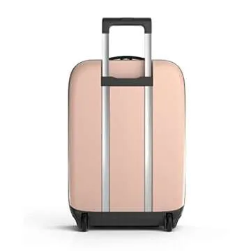 ROLLINK Flex Vega Cabin Plus Fully Collapsible Suitcase - Hardshell, Silent, Coated Wheels for Smooth Gliding, Scratch, Water & Impact Resistant, Carry-On 21-Inch (11.8 Gal packing volume), Rose Smoke