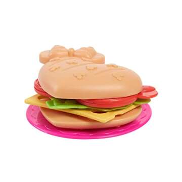 Disney Junior Minnie Mouse 18-piece Backpack Picnic Set, Dress Up and Pretend Play, Kids Toys for Ages 3 Up, Amazon Exclusive by Just Play