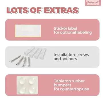 Storage Standard Trash Bag Holder Dispenser - Acrylic Trash Bag Dispenser Roll Holder, Garbage Bag Holder for Cabinet, Garbage Bag Dispenser Under Sink - Trash Bag Organizer for Home or Shops - Large