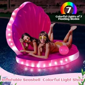 Enchanting ShinyRelief Seashell Pool Float for Summer Fun