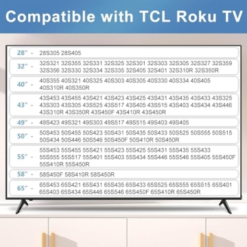 Base Stand for TCL Smart TVs 28" to 65" with Screws
