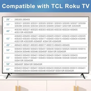 Base Stand for TCL Smart TVs 28" to 65" with Screws