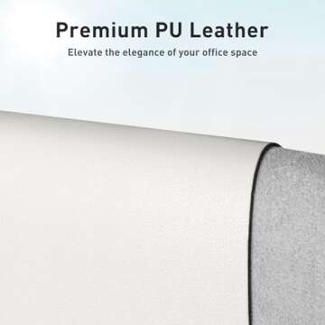 Aothia Leather Desk Pad Protector, Mouse Pad, Office Desk Mat, Non-Slip PU Leather Desk Blotter, Lap...