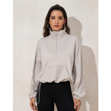 Trendy Women's Half Zip Sweatshirt for Every Season