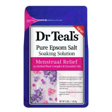 Menstrual Relief Pure Epsom Salt with Herbal Plant Complex & Essential Oils-3 lbs