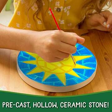 Creative Roots Mosaic Sun Stepping Stone Kit for Kids
