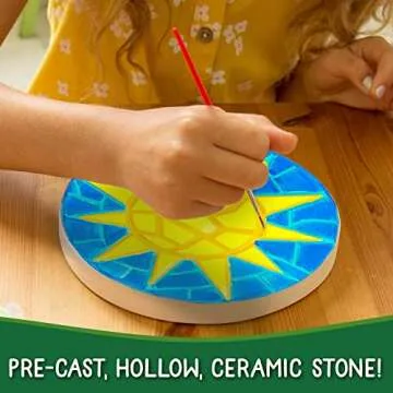 Creative Roots Mosaic Sun Stepping Stone Kit for Kids