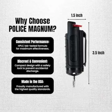 Max Strength Police Magnum Keychain Pepper Spray Set