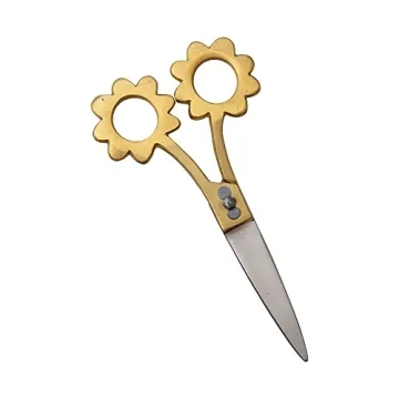 Creative Co-Op Stylish Flower Handle Kitchen Scissors
