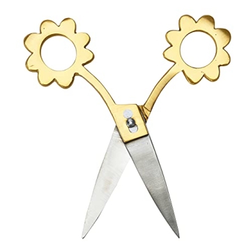 Creative Co-Op Stylish Flower Handle Kitchen Scissors