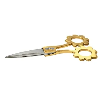 Creative Co-Op Stylish Flower Handle Kitchen Scissors